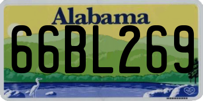 AL license plate 66BL269
