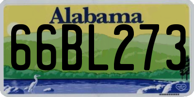 AL license plate 66BL273