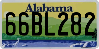 AL license plate 66BL282