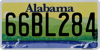 AL license plate 66BL284