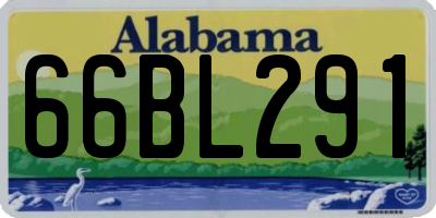 AL license plate 66BL291