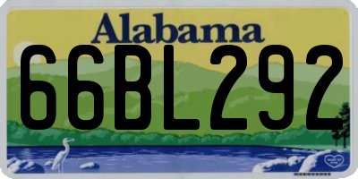 AL license plate 66BL292