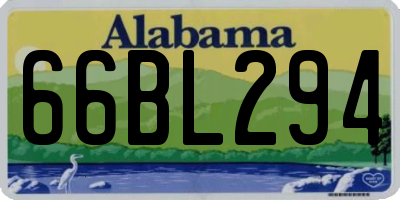 AL license plate 66BL294