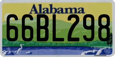 AL license plate 66BL298