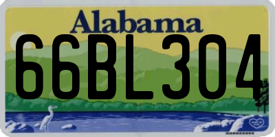 AL license plate 66BL304