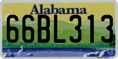 AL license plate 66BL313