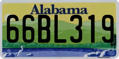 AL license plate 66BL319