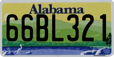 AL license plate 66BL321
