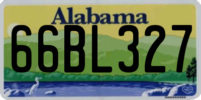 AL license plate 66BL327