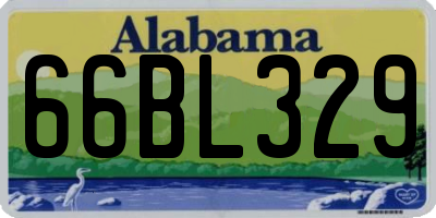 AL license plate 66BL329