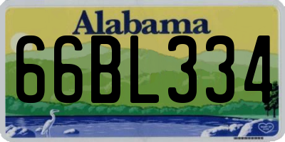AL license plate 66BL334