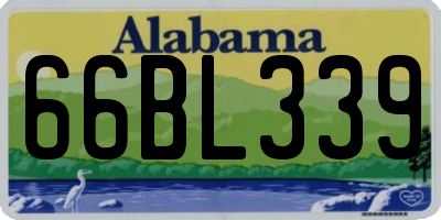 AL license plate 66BL339