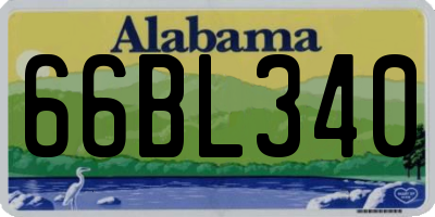 AL license plate 66BL340