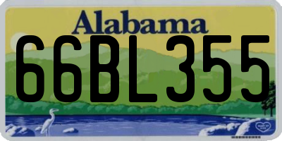 AL license plate 66BL355