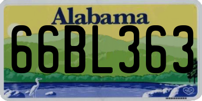 AL license plate 66BL363