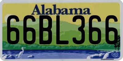 AL license plate 66BL366