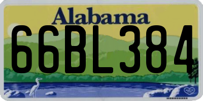 AL license plate 66BL384