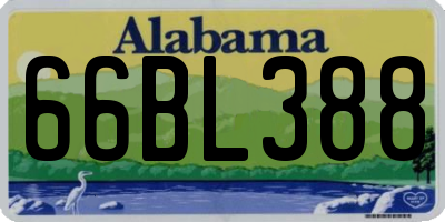 AL license plate 66BL388