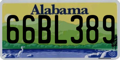 AL license plate 66BL389