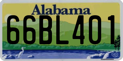 AL license plate 66BL401