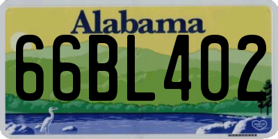 AL license plate 66BL402