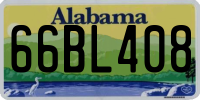 AL license plate 66BL408