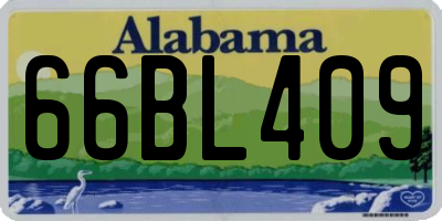 AL license plate 66BL409