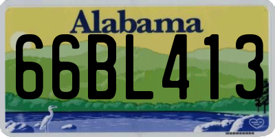 AL license plate 66BL413