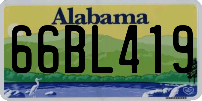 AL license plate 66BL419