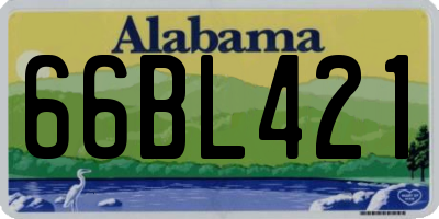 AL license plate 66BL421