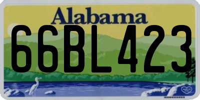 AL license plate 66BL423