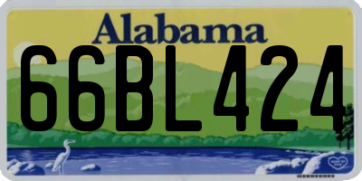 AL license plate 66BL424