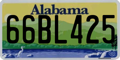 AL license plate 66BL425