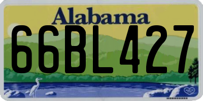 AL license plate 66BL427