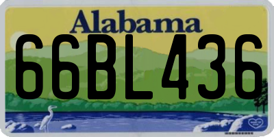 AL license plate 66BL436
