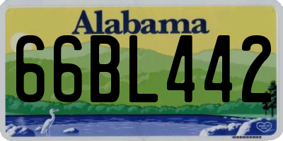 AL license plate 66BL442