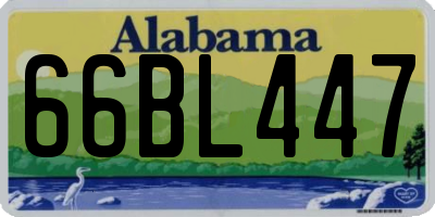 AL license plate 66BL447