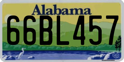 AL license plate 66BL457