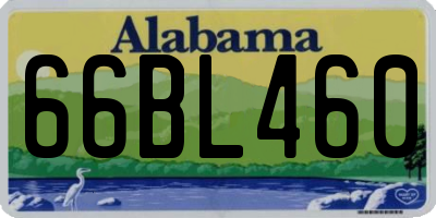 AL license plate 66BL460
