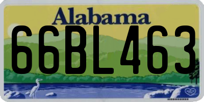 AL license plate 66BL463