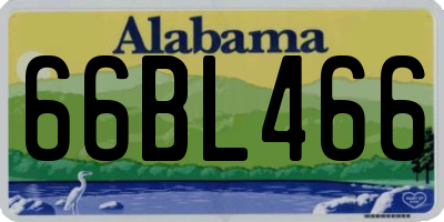 AL license plate 66BL466
