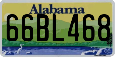 AL license plate 66BL468