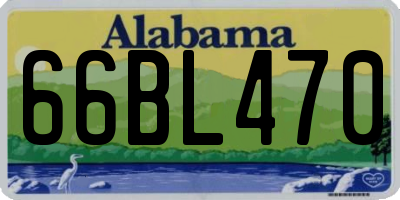 AL license plate 66BL470