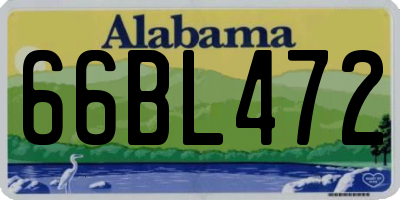 AL license plate 66BL472