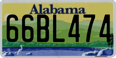 AL license plate 66BL474