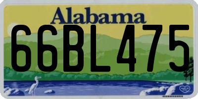 AL license plate 66BL475