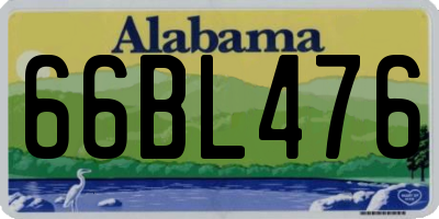 AL license plate 66BL476