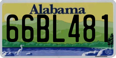 AL license plate 66BL481