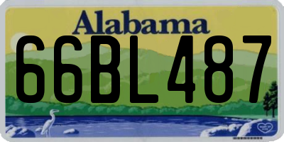 AL license plate 66BL487