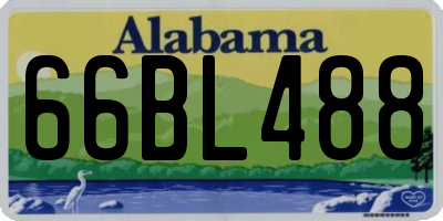AL license plate 66BL488